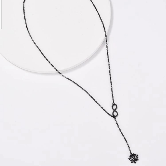 *Malia* Lotus Infinity Necklace - Picture 5 of 5